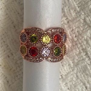 Rose gold cocktail ring. Size 8